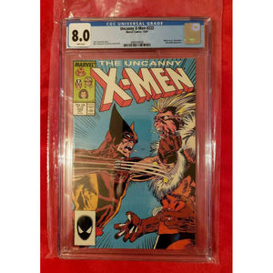 Uncanny X-Men #222 (1987) CGC 8.0 WP Claremont "Wolverine vs. Sabretooth" Marvel